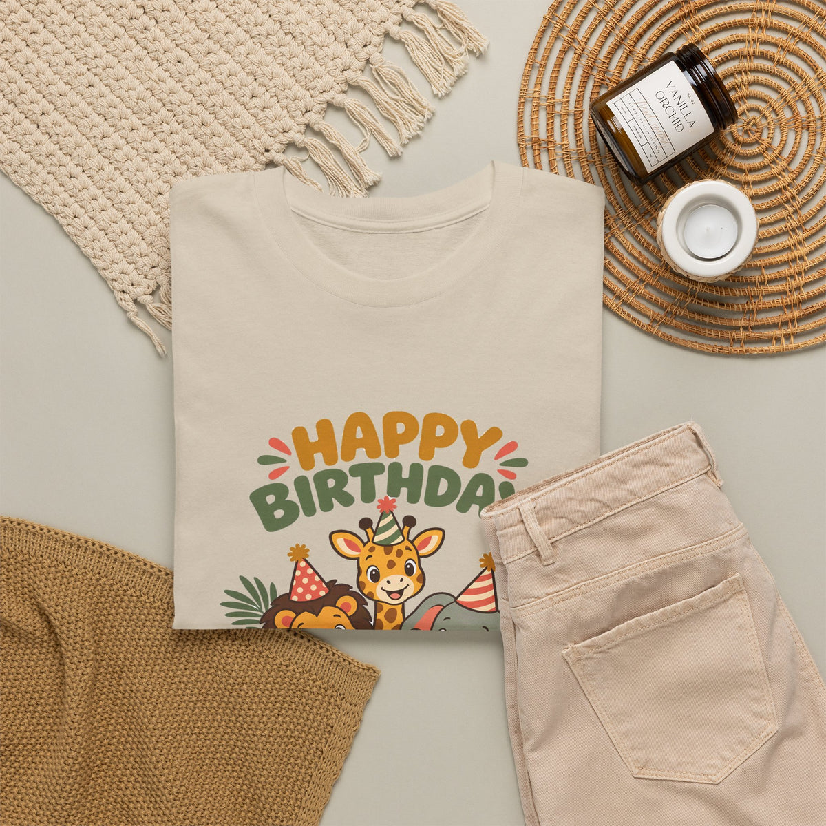 Personalized Safari Friends Birthday Shirt – Add Name & Age