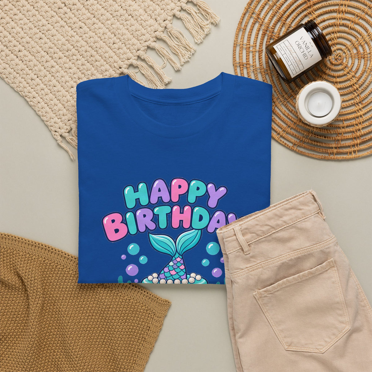 Personalized Mermaid Birthday Shirt – Add Name & Age