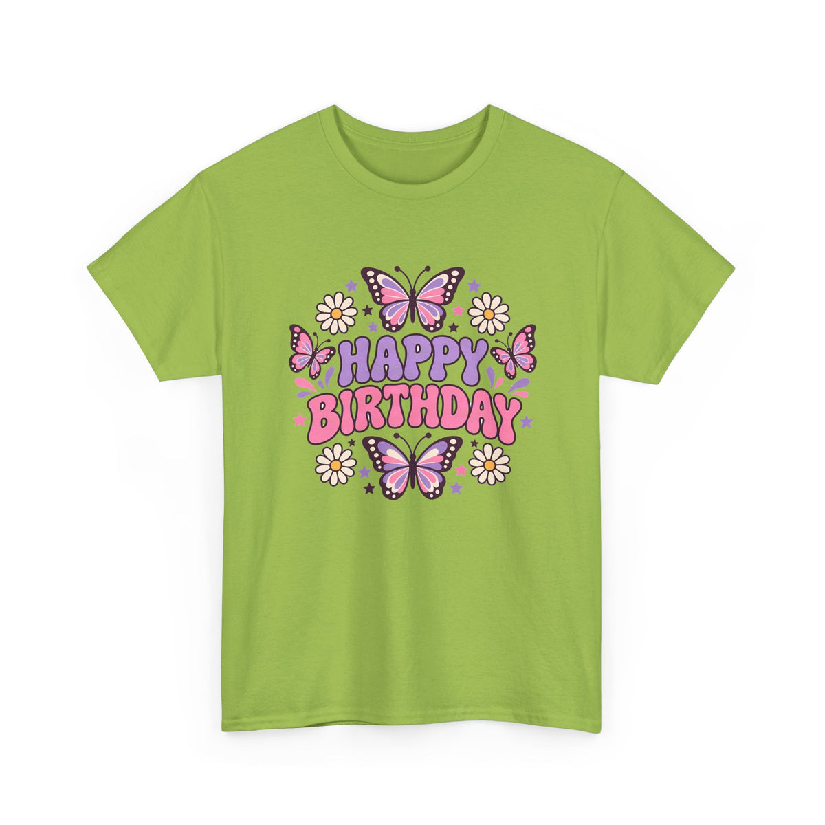 Butterfly Garden Happy Birthday shirt – Gildan tee by Happywear