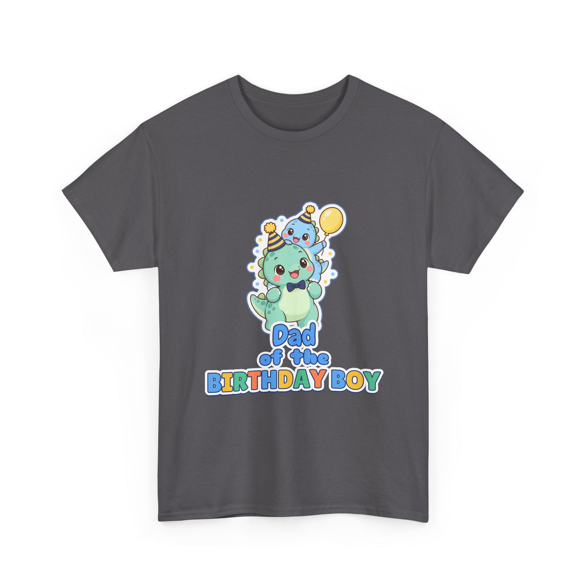 Dad of the Birthday Boy Dino birthday shirt – Gildan tee by Happywear