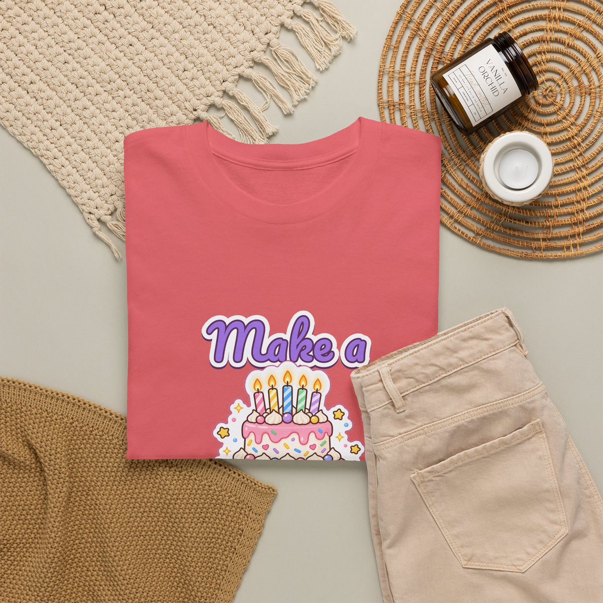 Make a Wish Birthday Cake birthday shirt – Gildan tee by Happywear