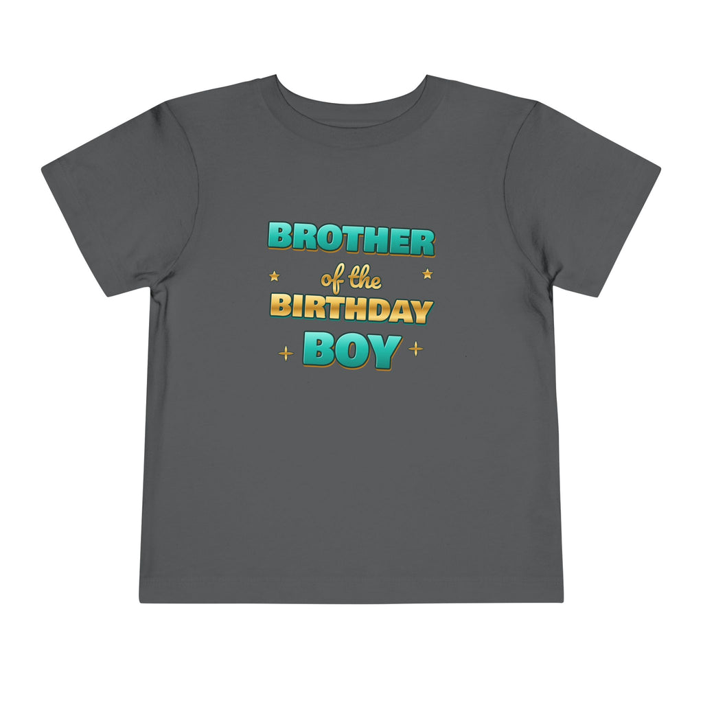 Brother of the Birthday Boy Teal & Gold birthday shirt – toddler Gildan tee by Happywear