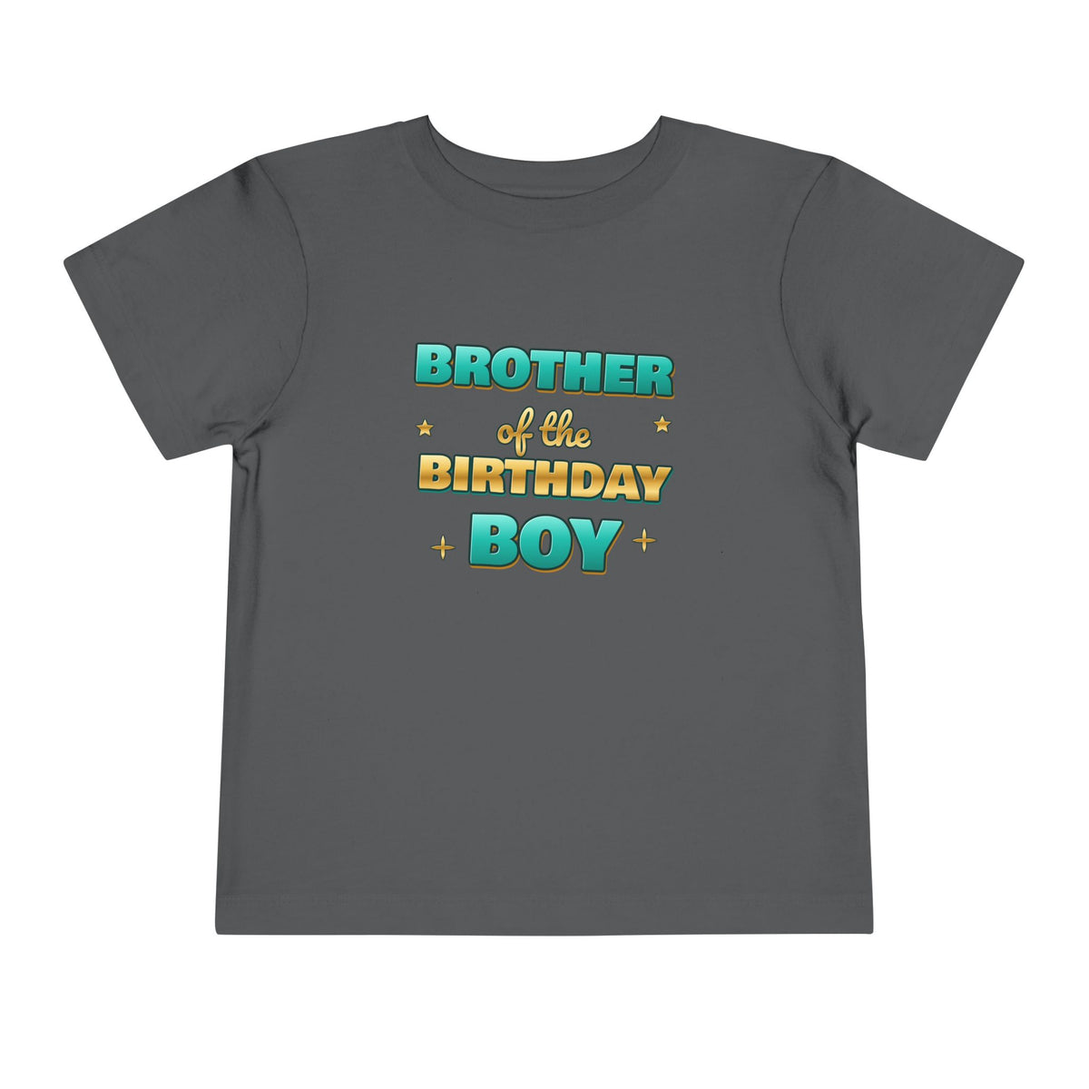 Brother of the Birthday Boy Teal & Gold birthday shirt – toddler Gildan tee by Happywear
