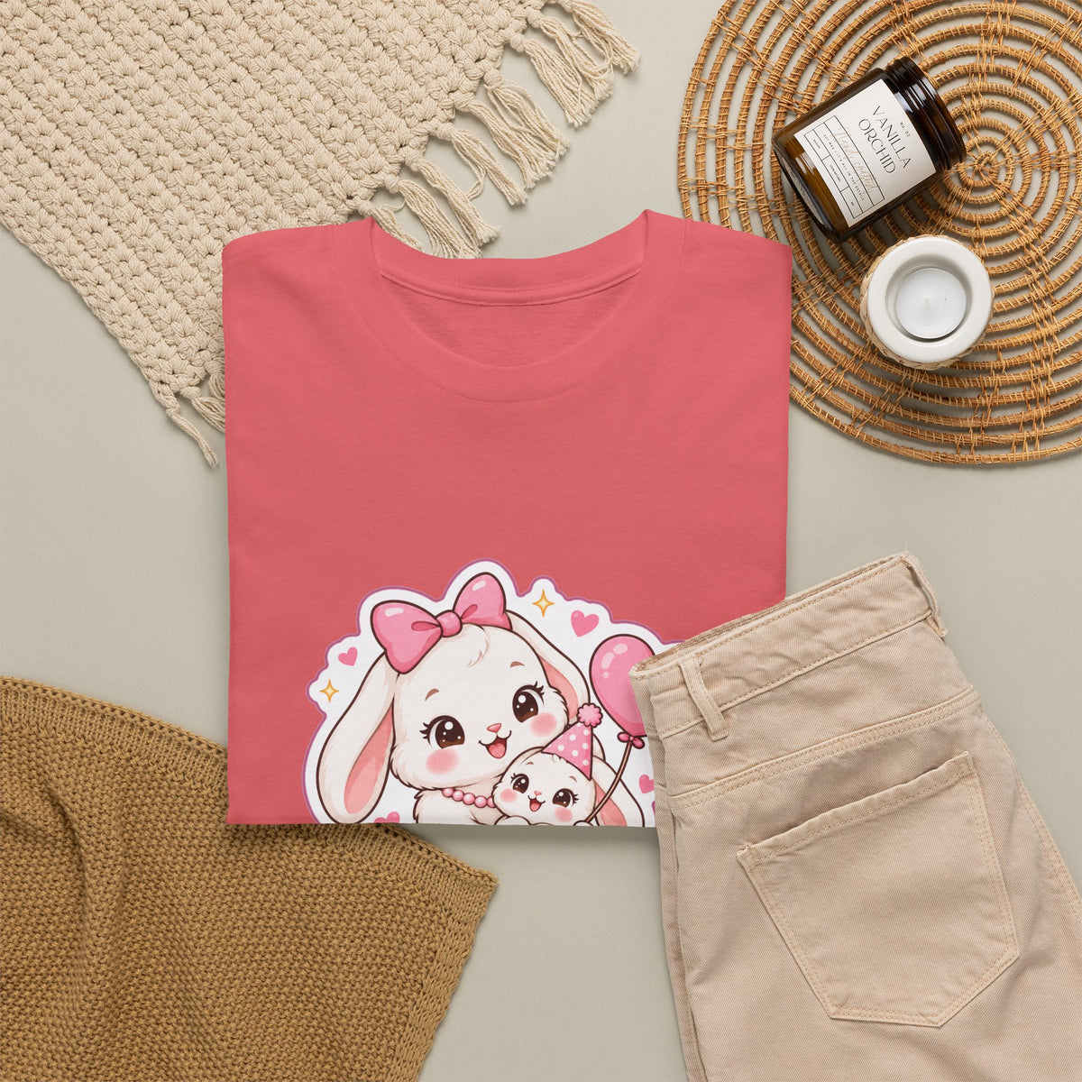 Mom of the Birthday Girl Bunny birthday shirt – Gildan tee by Happywear