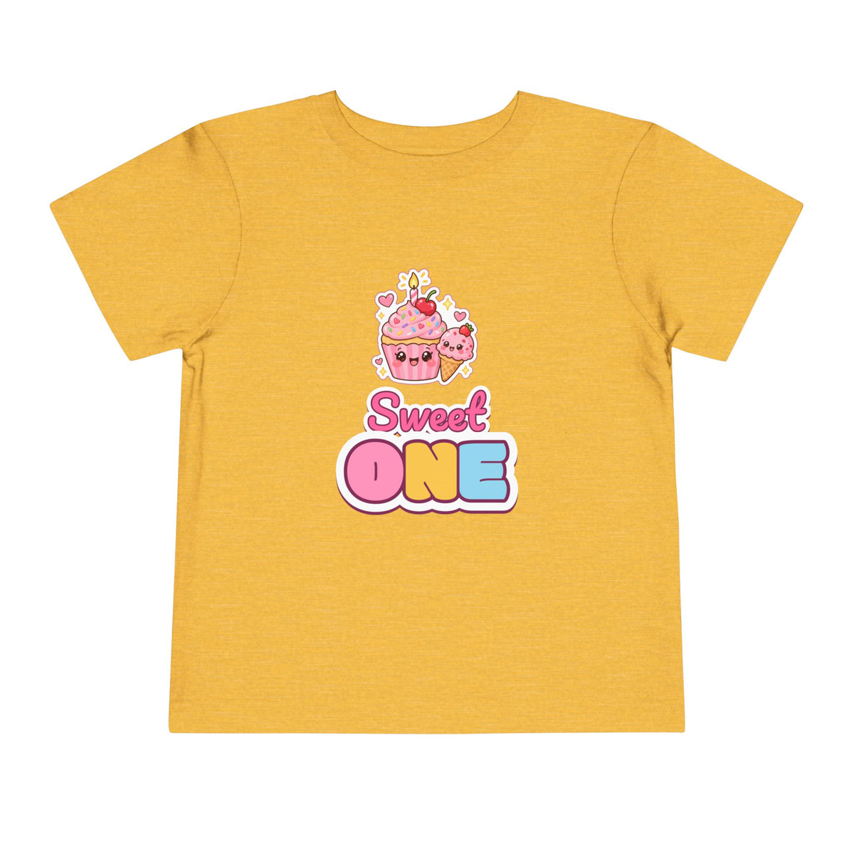 Sweet One 1st Birthday Cupcake birthday shirt – toddler Gildan tee by Happywear