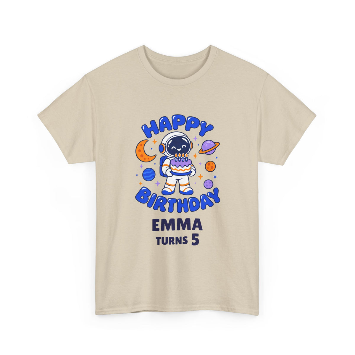 Personalized Space Astronaut Birthday Shirt – Add Name & Age