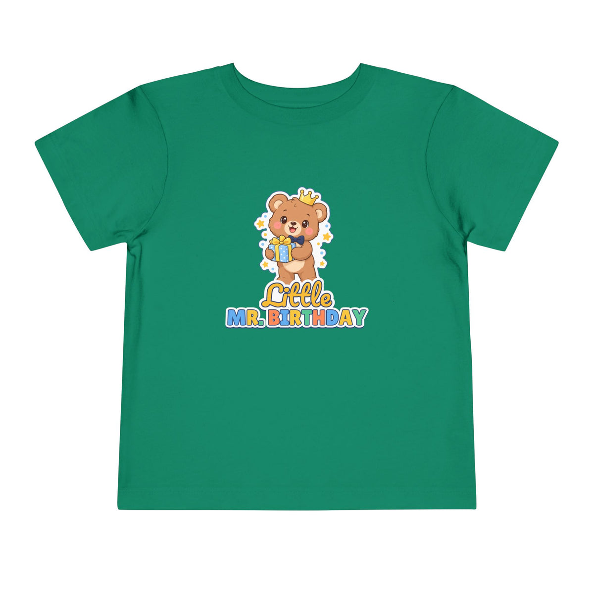 Little Mr. Birthday Teddy Bear birthday shirt – toddler Gildan tee by Happywear