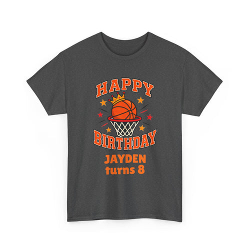 Personalized Basketball Birthday Shirt – Add Name & Age