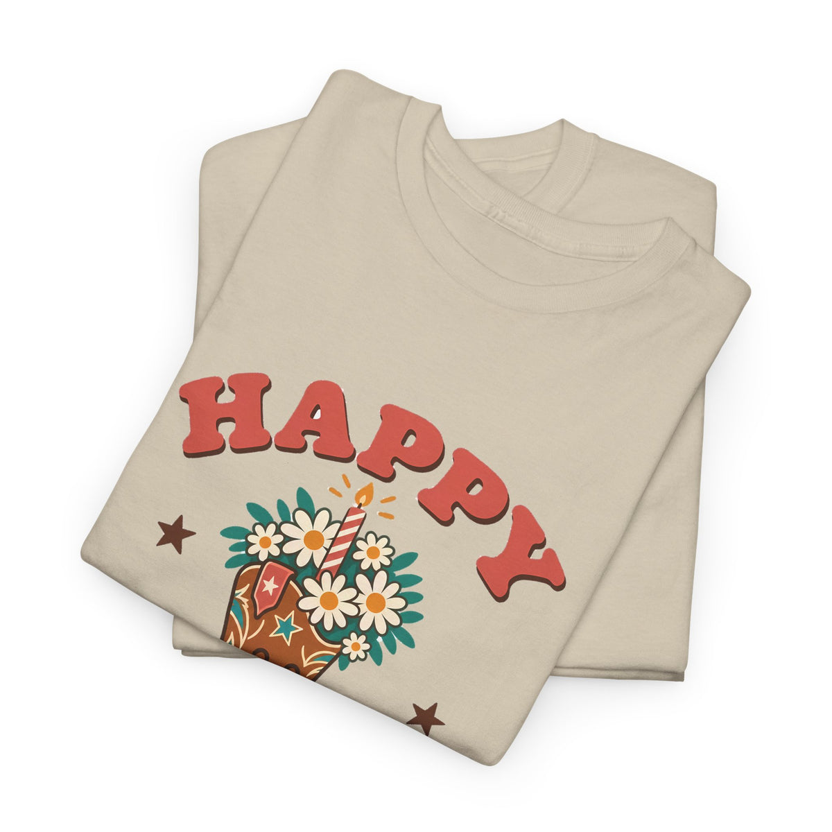 Cowgirl Boot Happy Birthday shirt – Gildan tee by Happywear