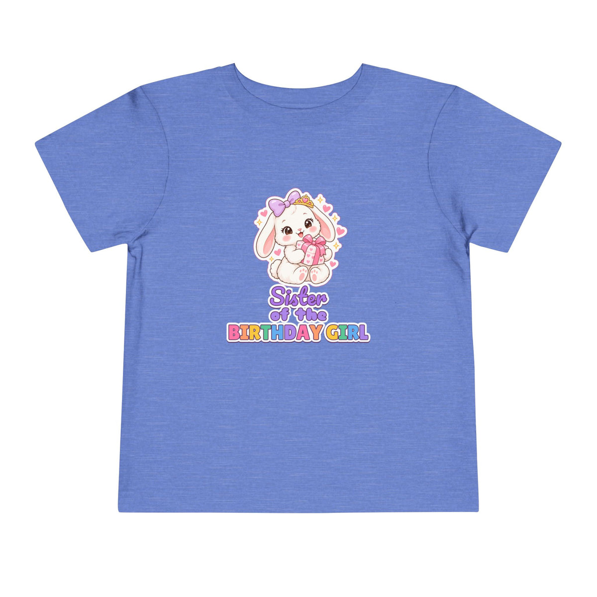 Sister of the Birthday Girl Bunny birthday shirt – toddler Gildan tee by Happywear