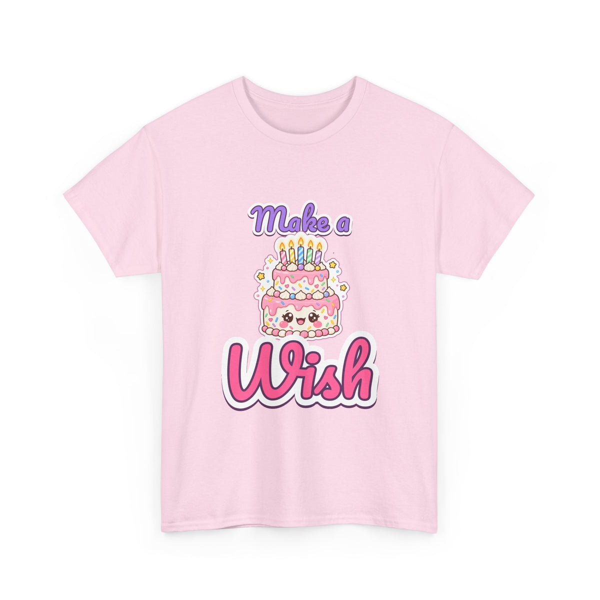 Make a Wish Birthday Cake birthday shirt – Gildan tee by Happywear
