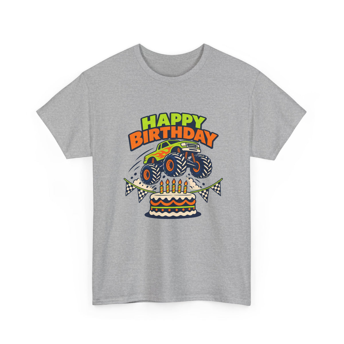 Monster Truck Happy Birthday Tee