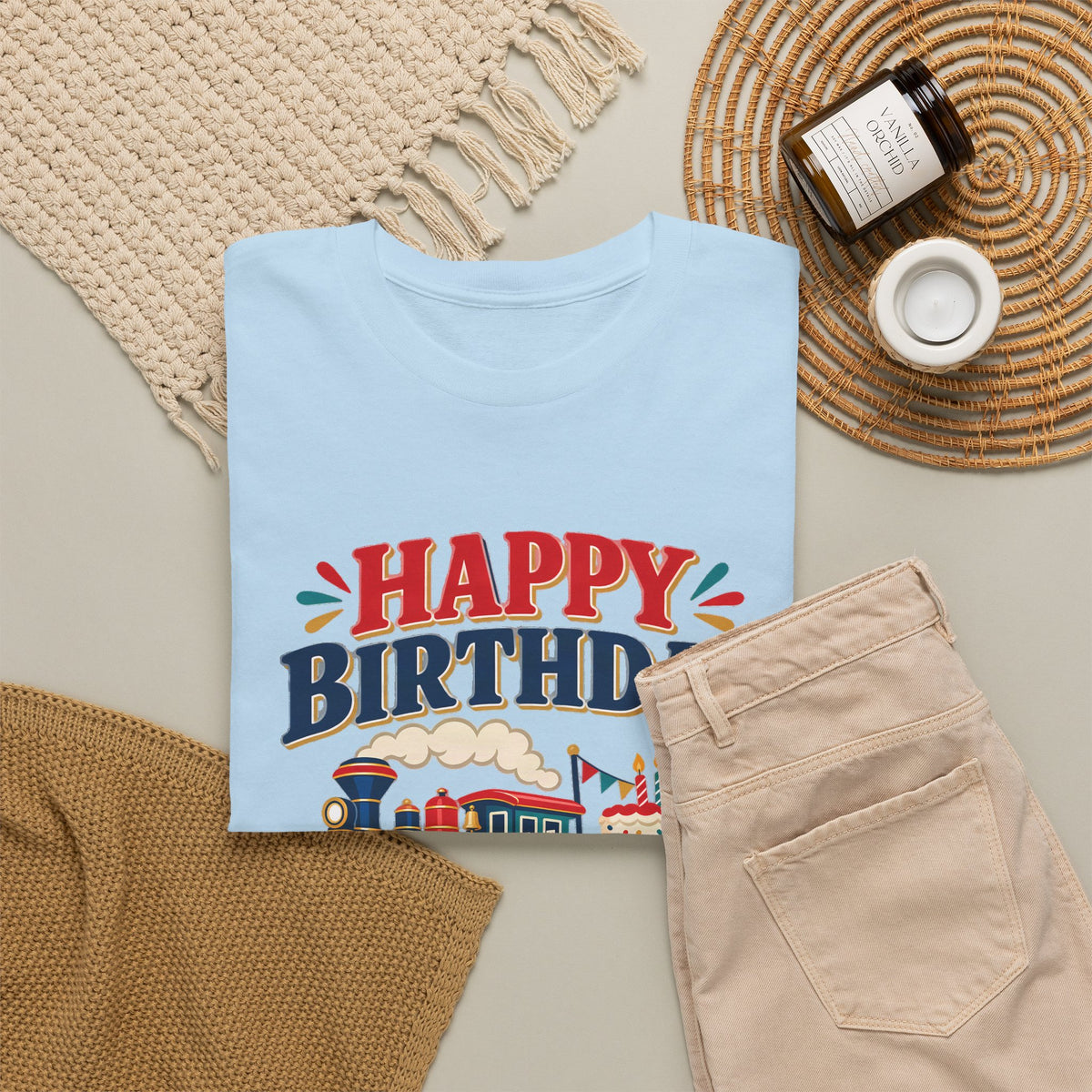 Personalized Train Birthday Shirt – Add Name & Age