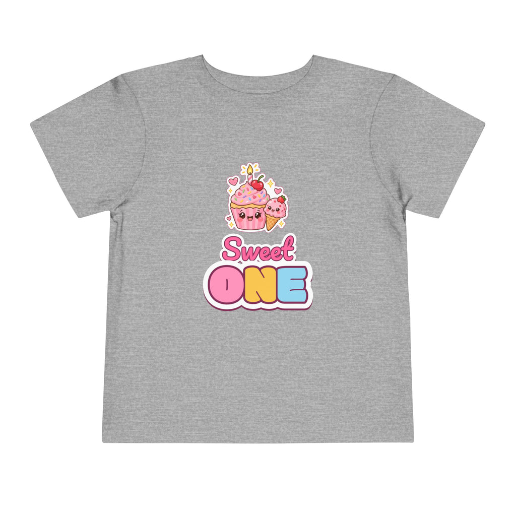 Sweet One 1st Birthday Cupcake birthday shirt – toddler Gildan tee by Happywear