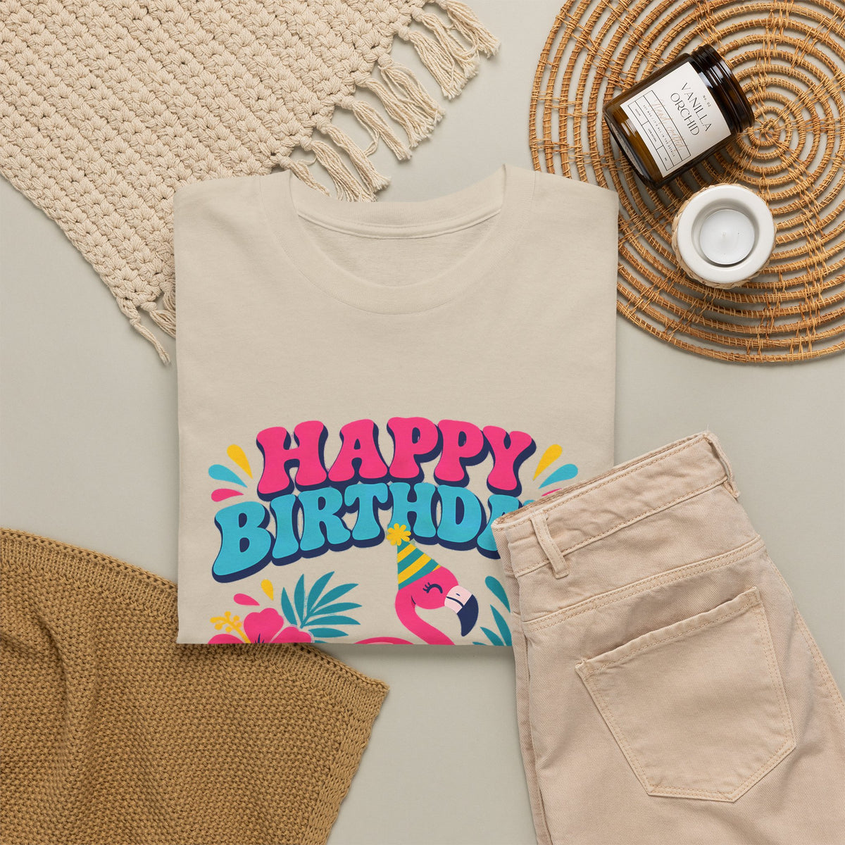 Flamingo Happy Birthday Tee