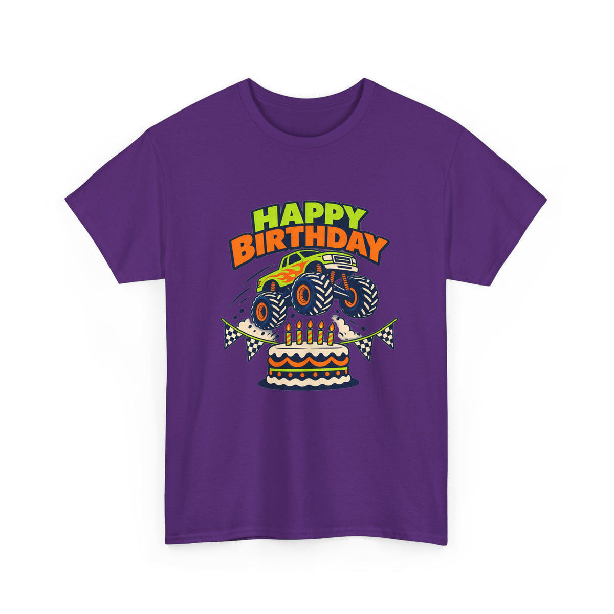 Monster Truck Happy Birthday Tee