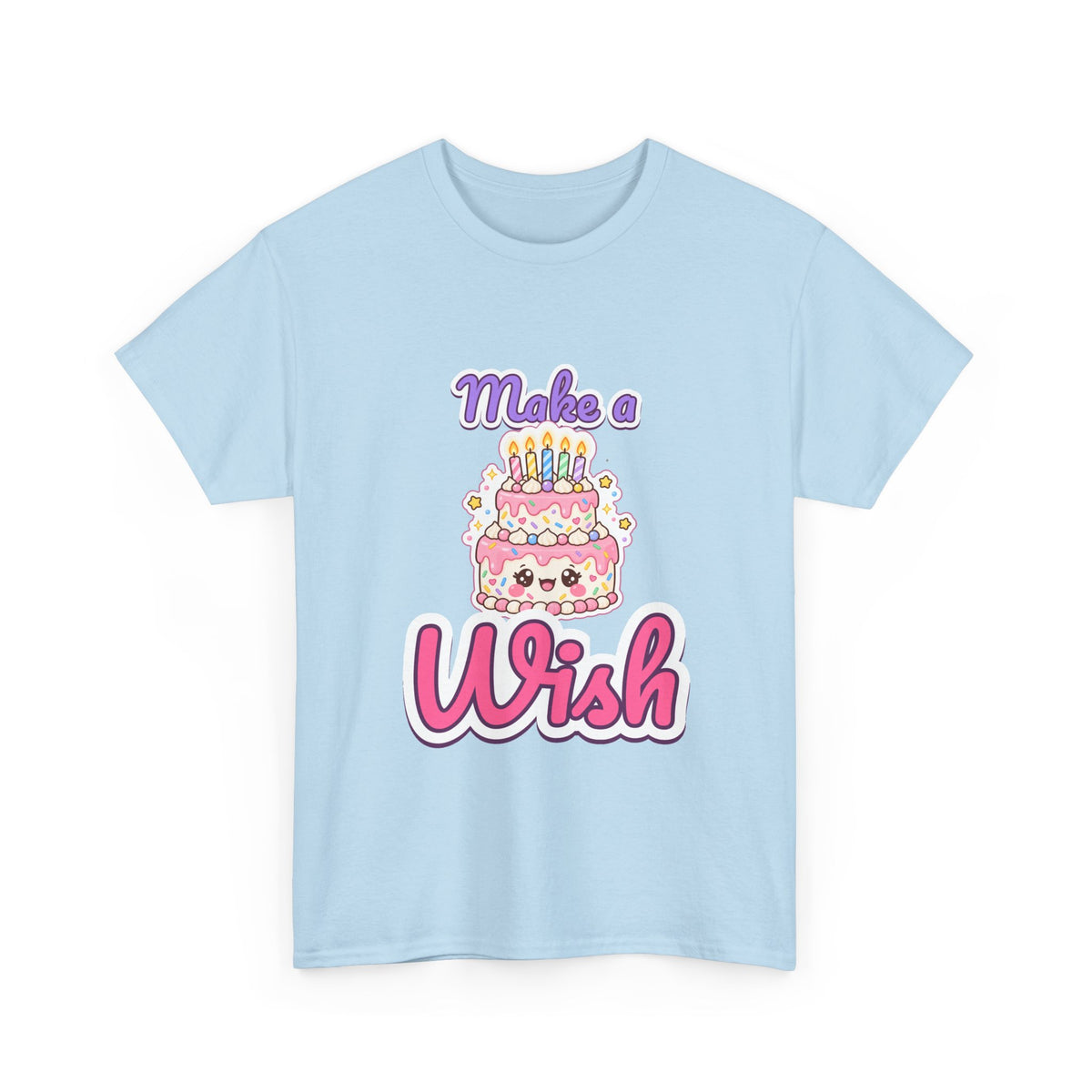 Make a Wish Birthday Cake birthday shirt – Gildan tee by Happywear