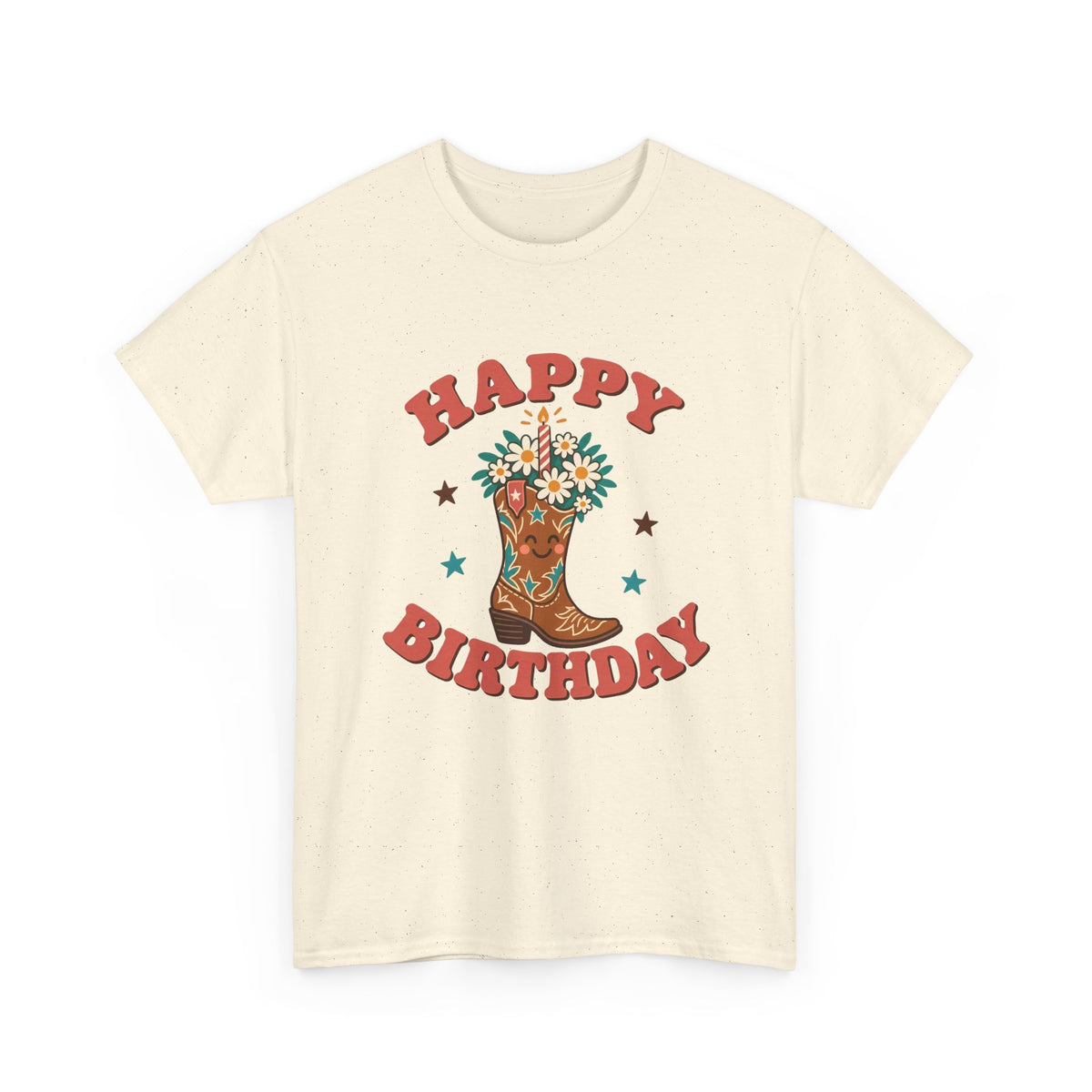 Cowgirl Boot Happy Birthday shirt – Gildan tee by Happywear