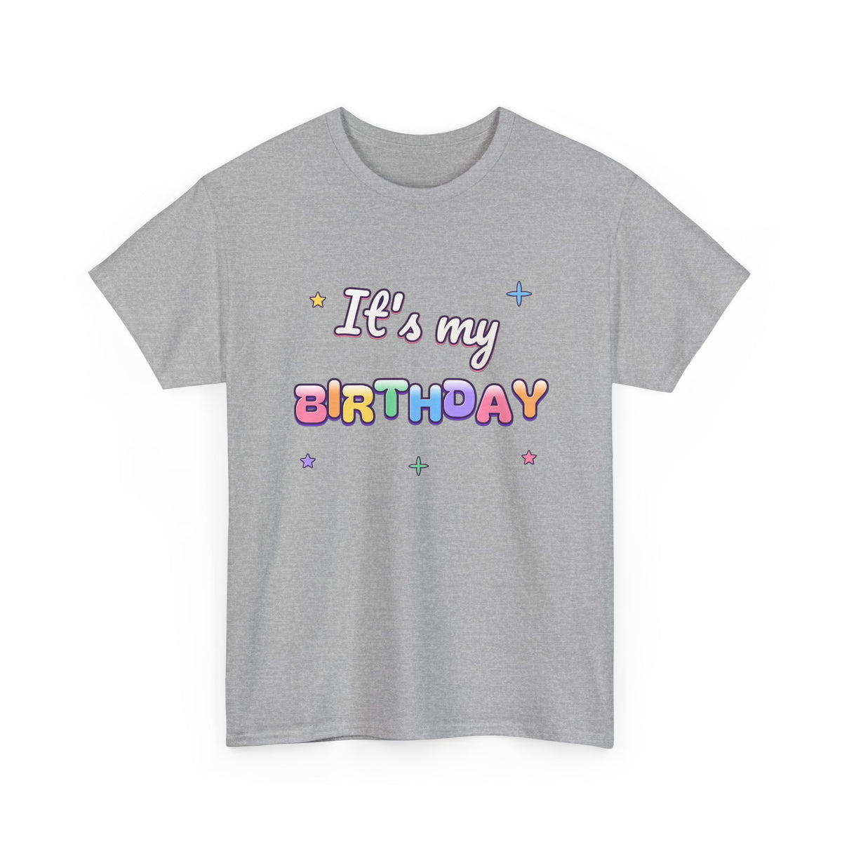 It's My Birthday Rainbow Pastel birthday shirt – Gildan tee by Happywear