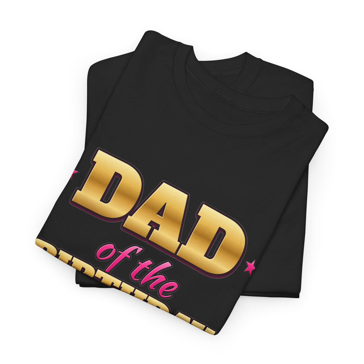 Dad of the Birthday Girl Gold & Pink birthday shirt – Gildan tee by Happywear