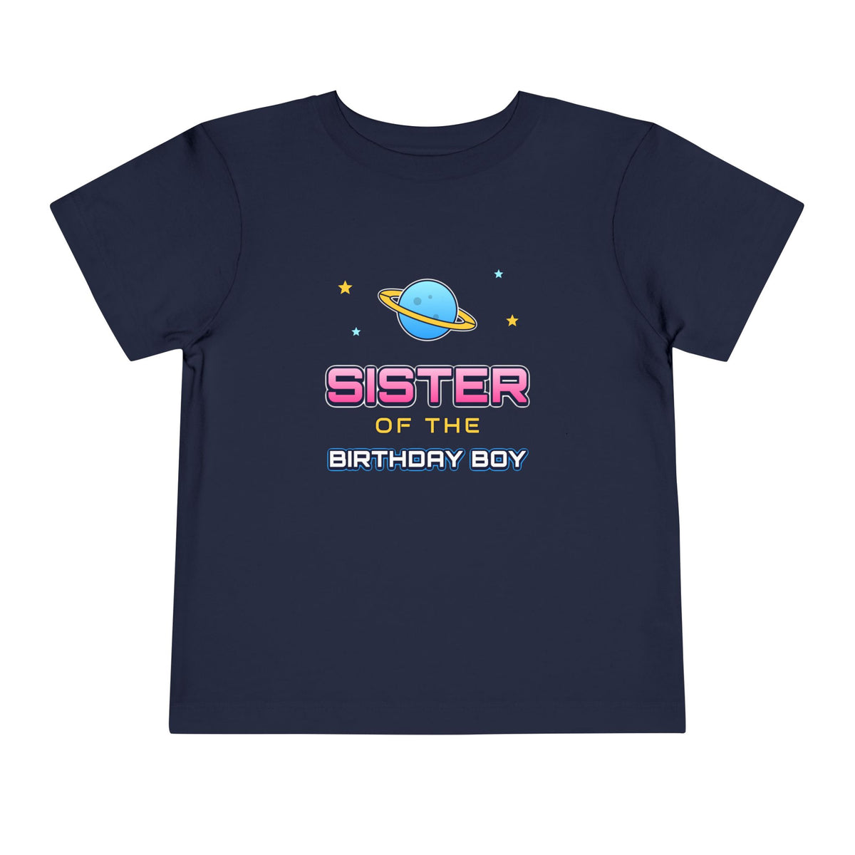 Sister of the Birthday Boy Space birthday shirt – toddler Gildan tee by Happywear