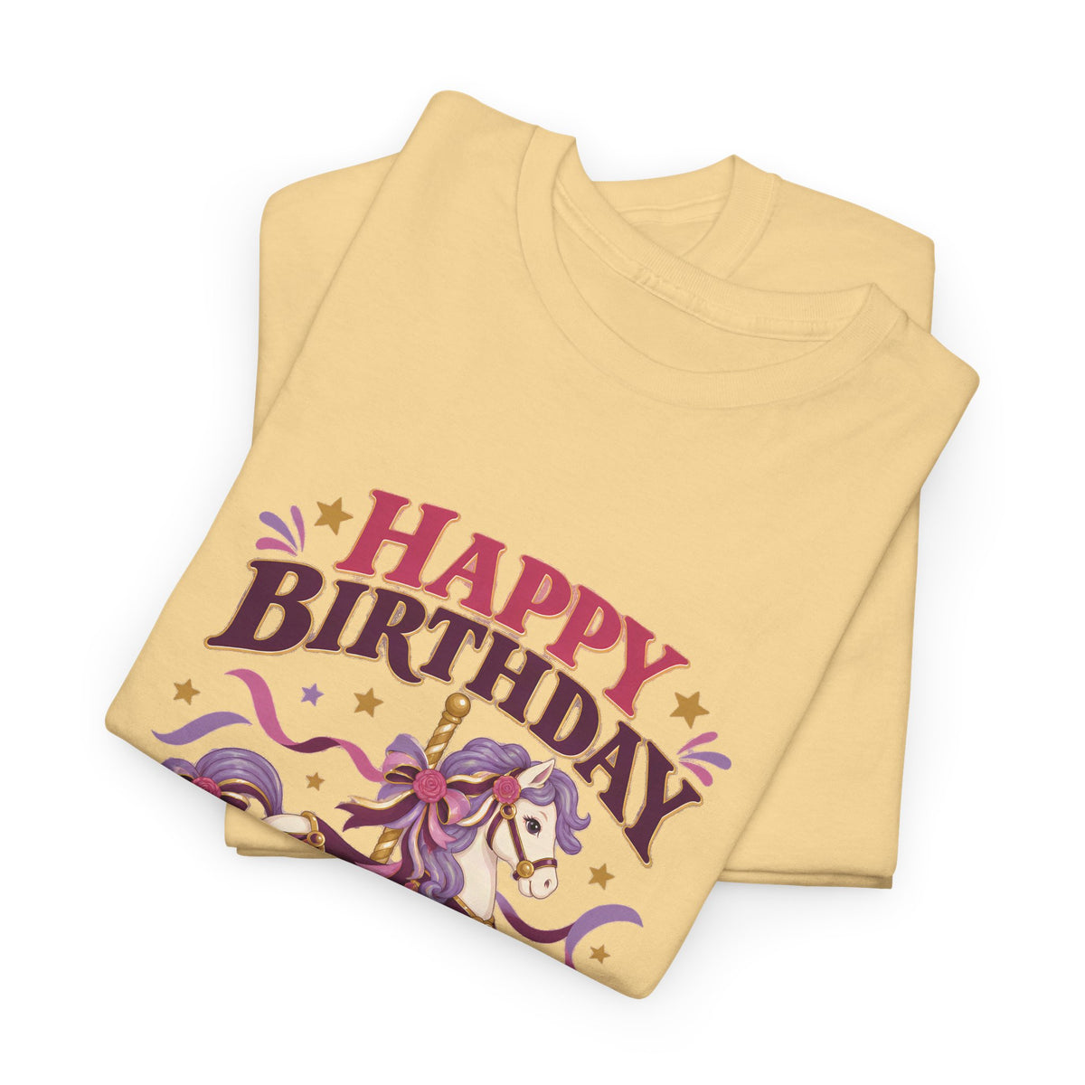 Carousel Horse Happy Birthday Tee