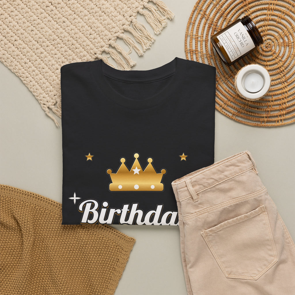 Birthday King Gold Crown birthday shirt – Gildan tee by Happywear
