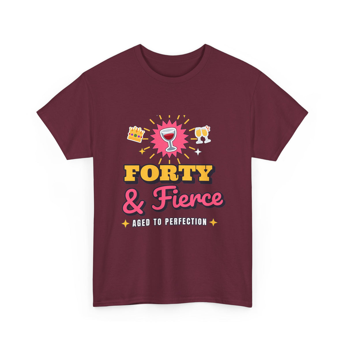 Forty and Fierce Aged to Perfection 40th Birthday shirt – Gildan tee by Happywear