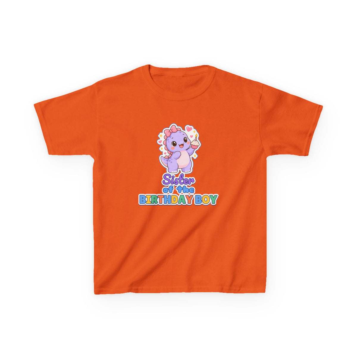 Sister of the Birthday Boy Dino birthday shirt – kids Gildan tee by Happywear