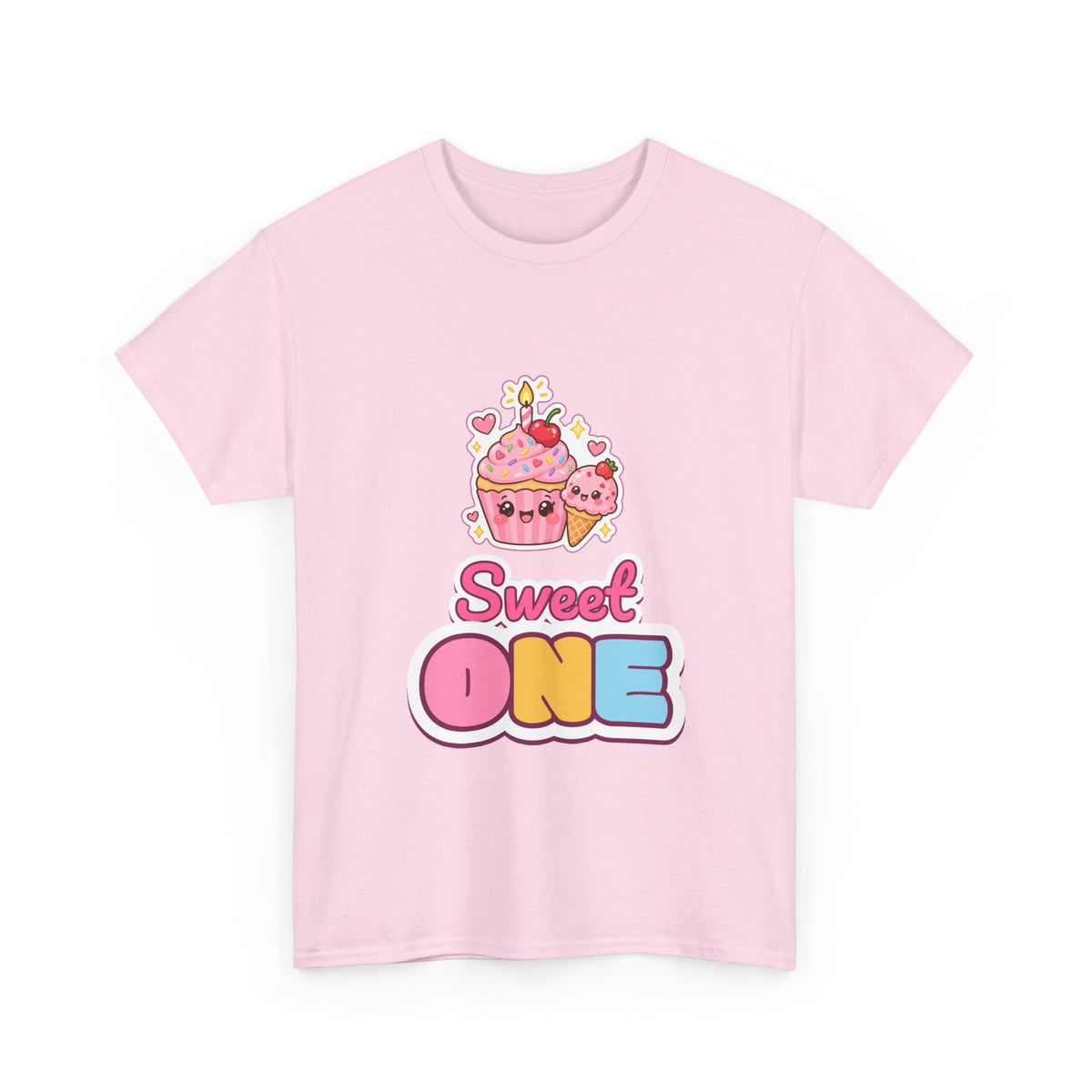 Sweet One 1st Birthday Cupcake birthday shirt – Gildan tee by Happywear