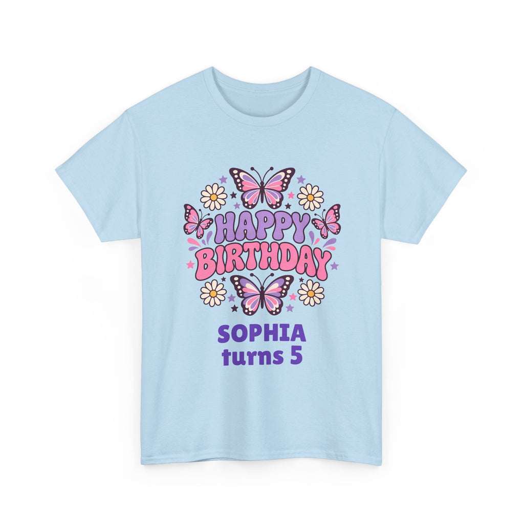 Personalized Butterfly Birthday Shirt – Add Name & Age