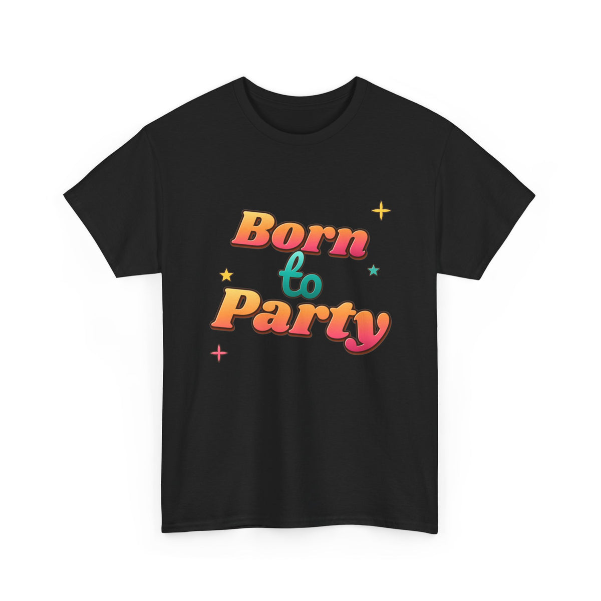 Born to Party Retro 70s Sunset birthday shirt – Gildan tee by Happywear