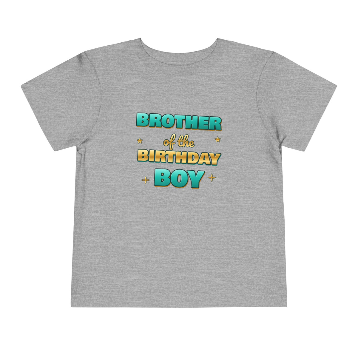 Brother of the Birthday Boy Teal & Gold birthday shirt – toddler Gildan tee by Happywear