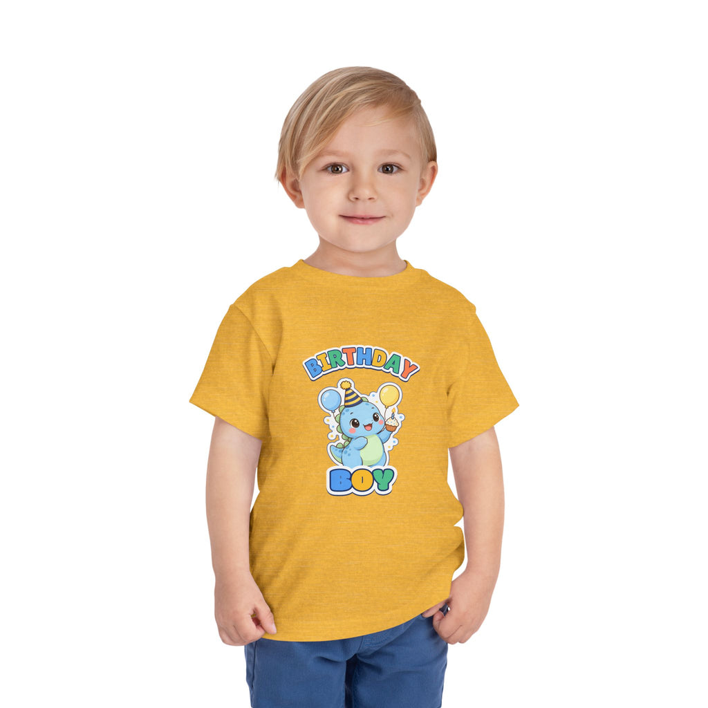 Birthday Boy Dino birthday shirt – toddler Gildan tee by Happywear