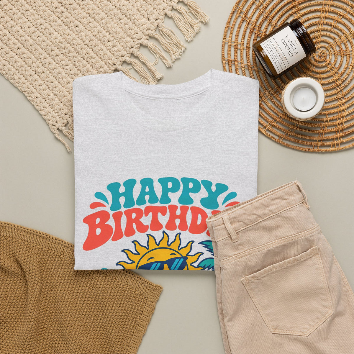 Surf Sun Happy Birthday shirt – Gildan tee by Happywear