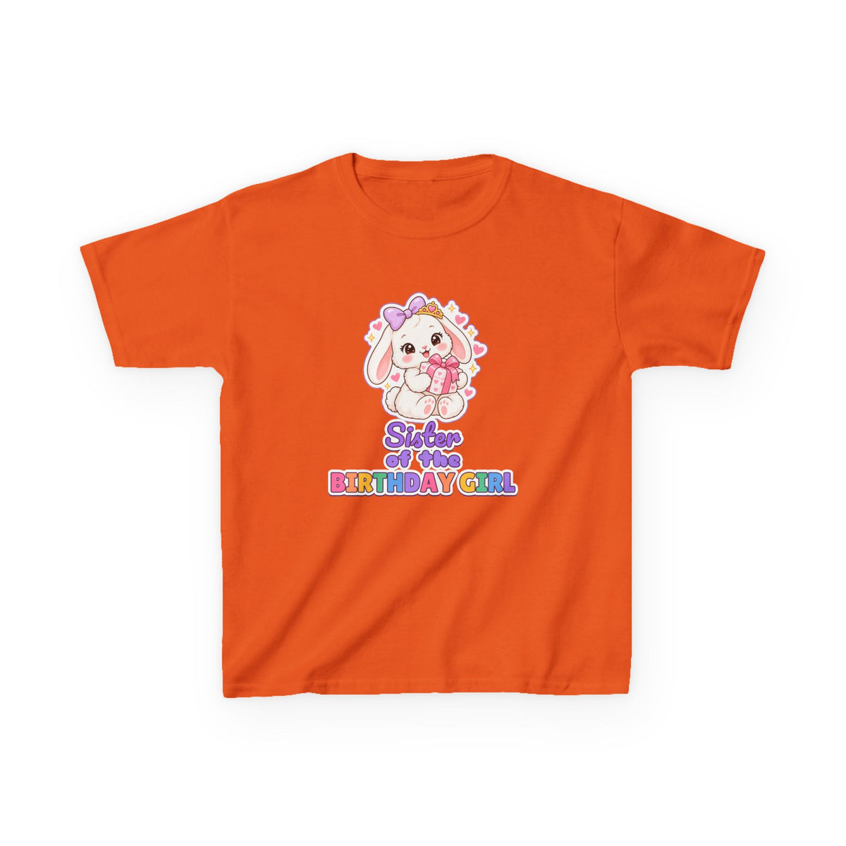 Sister of the Birthday Girl Bunny birthday shirt – kids Gildan tee by Happywear