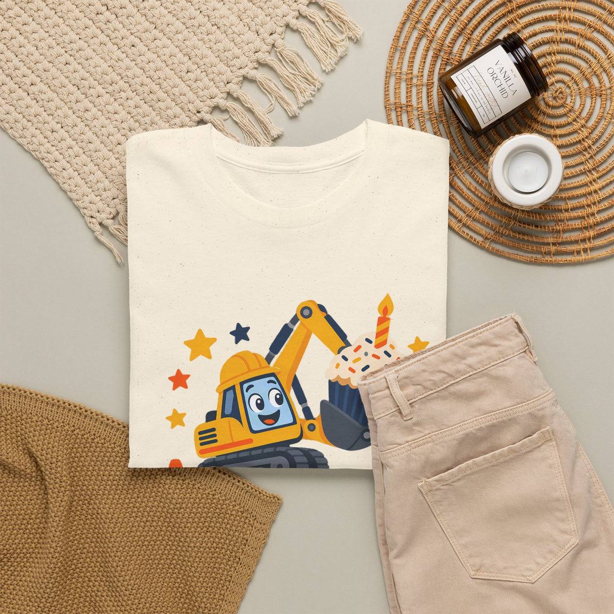 Personalized Construction Birthday Shirt – Add Name & Age