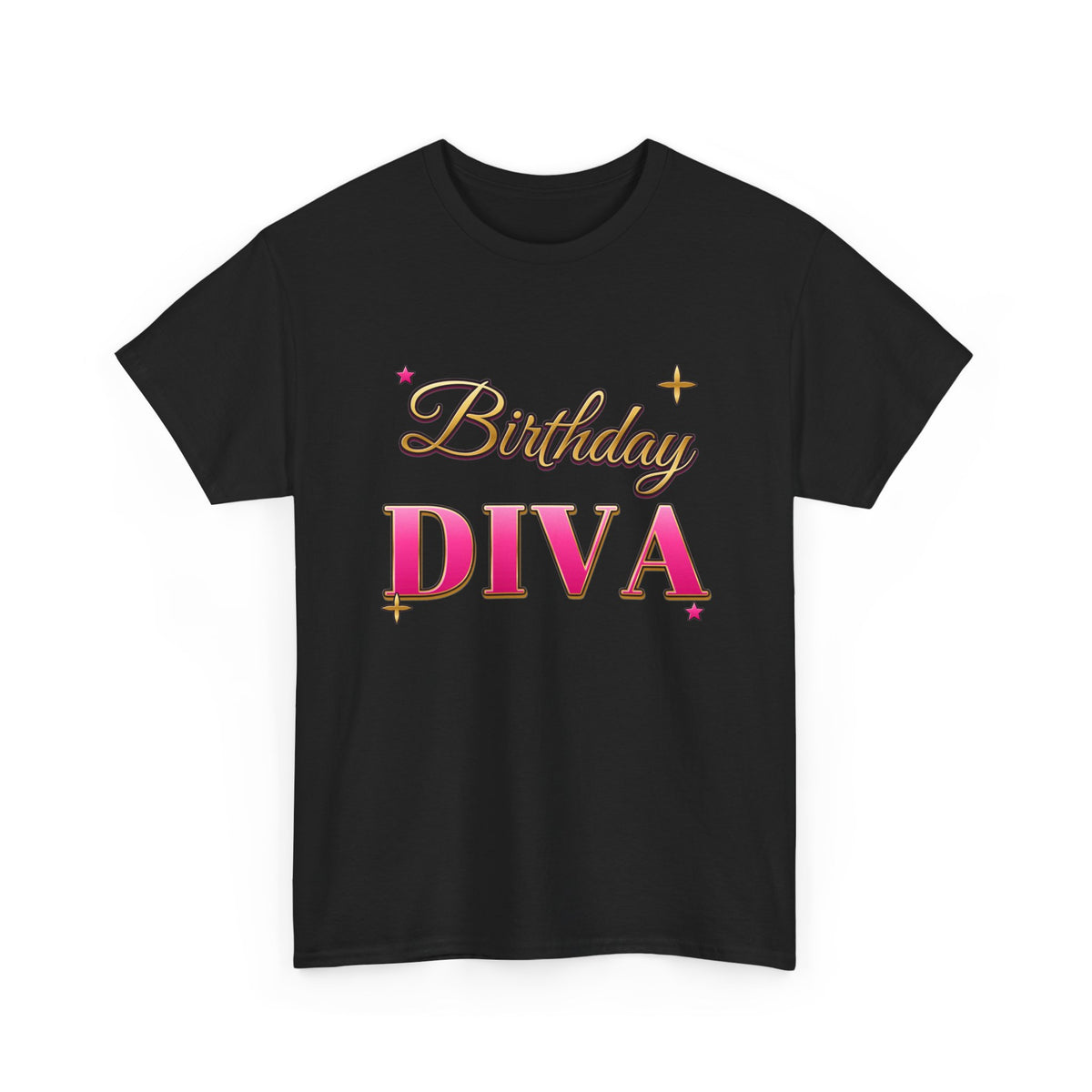 Birthday Diva Pink & Gold birthday shirt – Gildan tee by Happywear
