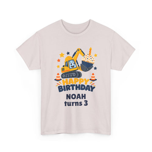 Personalized Construction Birthday Shirt – Add Name & Age