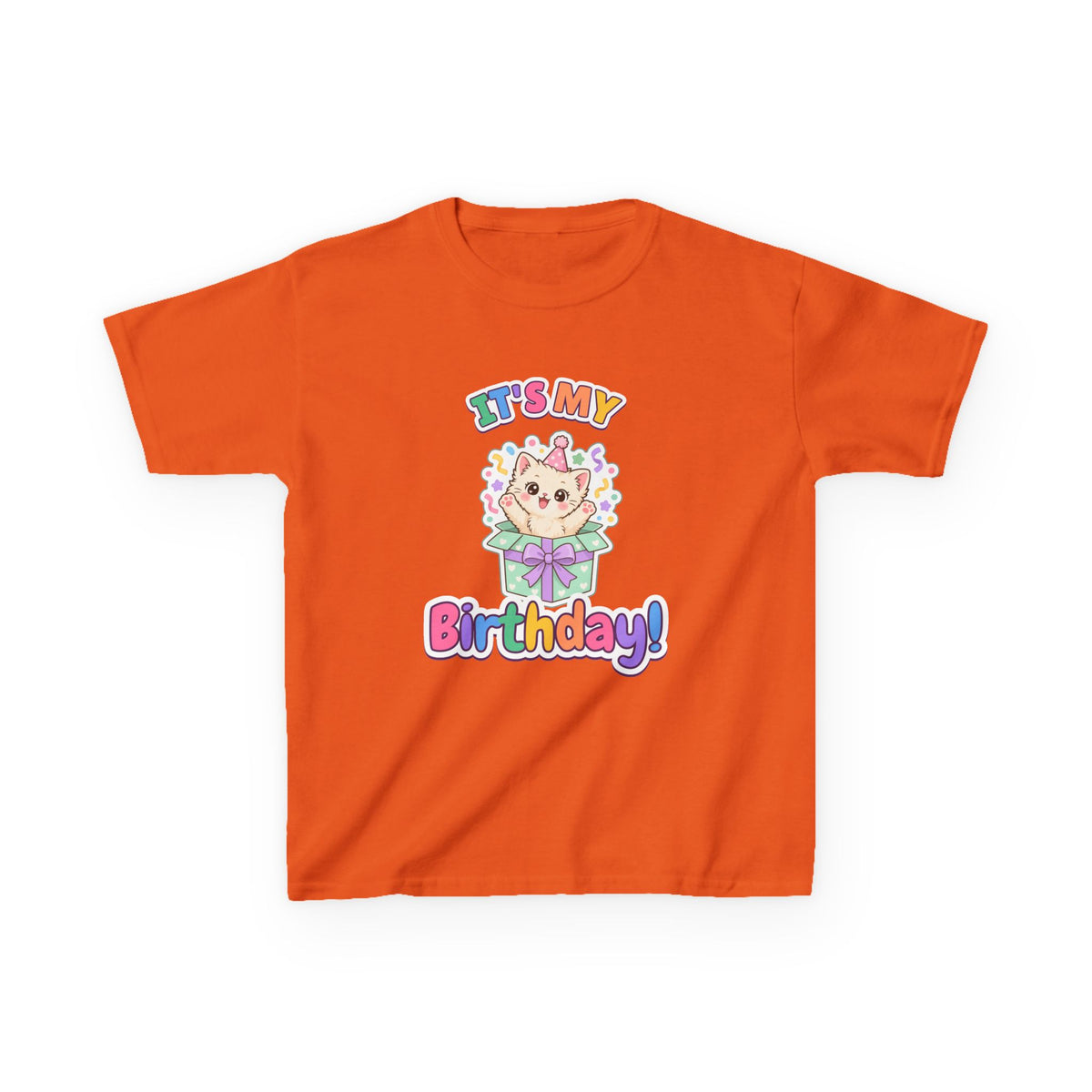 It's My Birthday Kitten birthday shirt – kids Gildan tee by Happywear