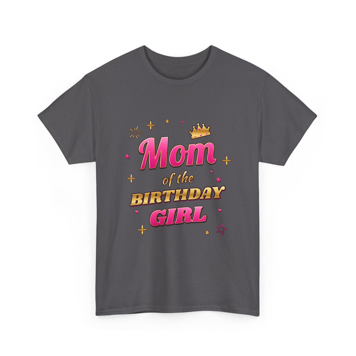 Mom of the Birthday Girl Pink & Gold birthday shirt – Gildan tee by Happywear