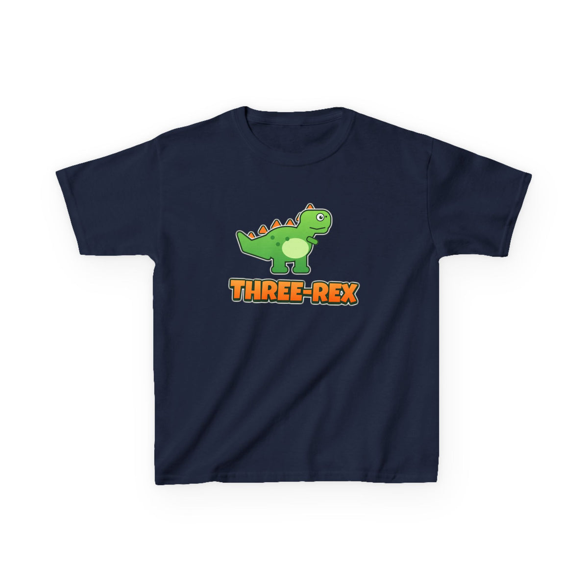 Three-Rex Dino 3rd Birthday shirt – kids Gildan tee by Happywear