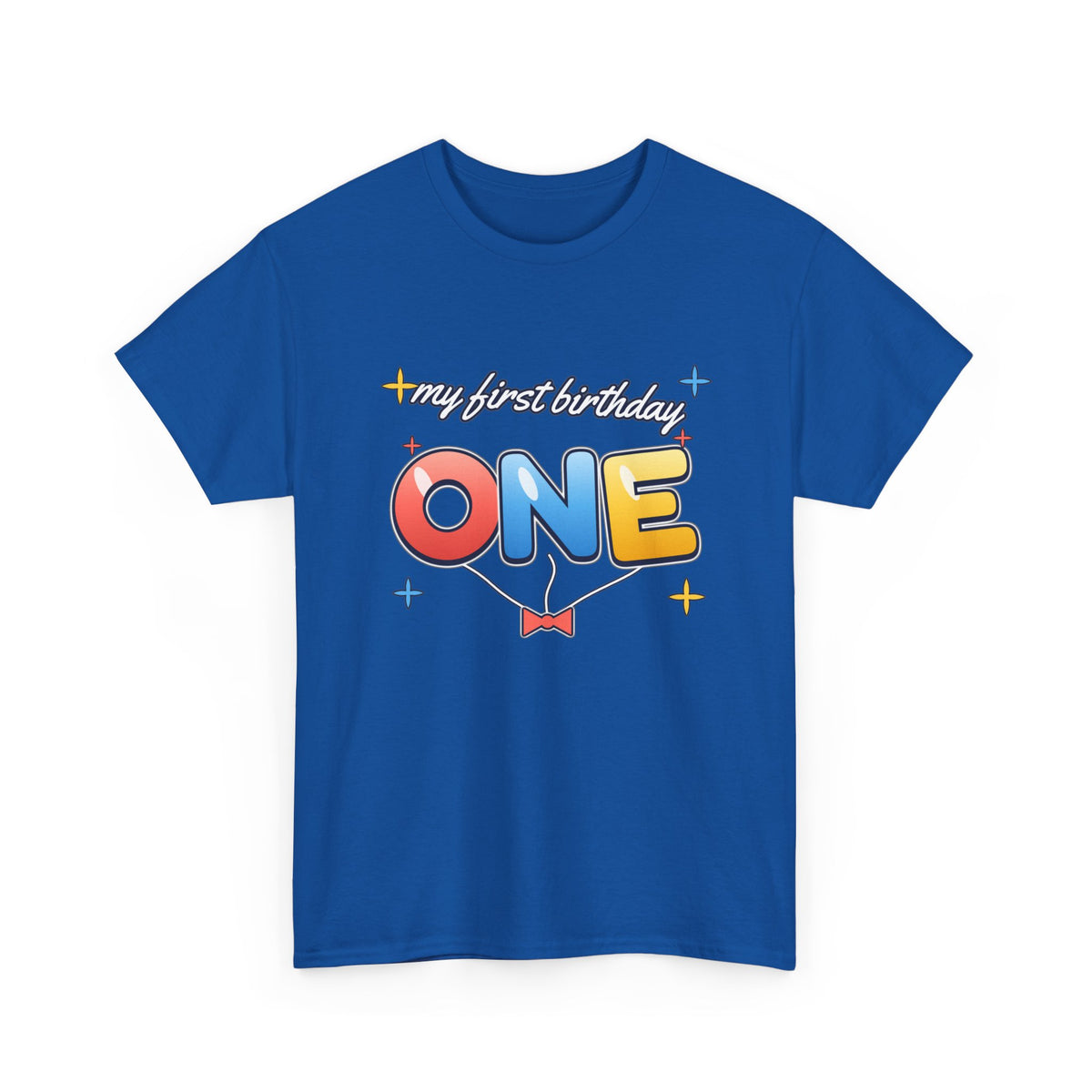 ONE First Birthday Balloon birthday shirt – Gildan tee by Happywear
