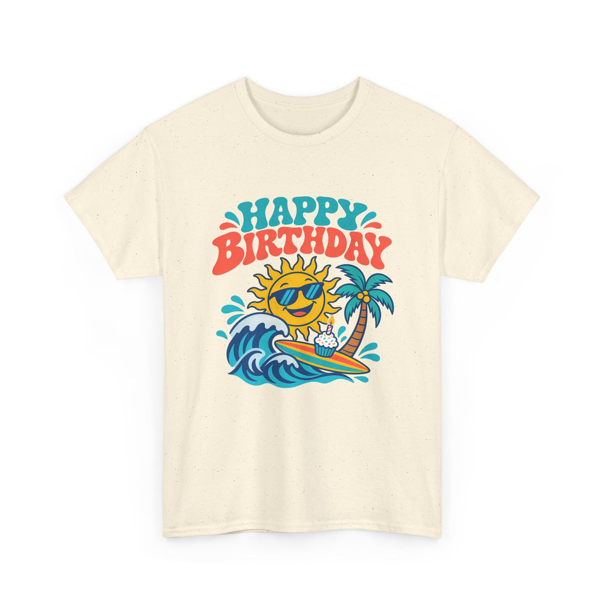 Surf Sun Happy Birthday shirt – Gildan tee by Happywear