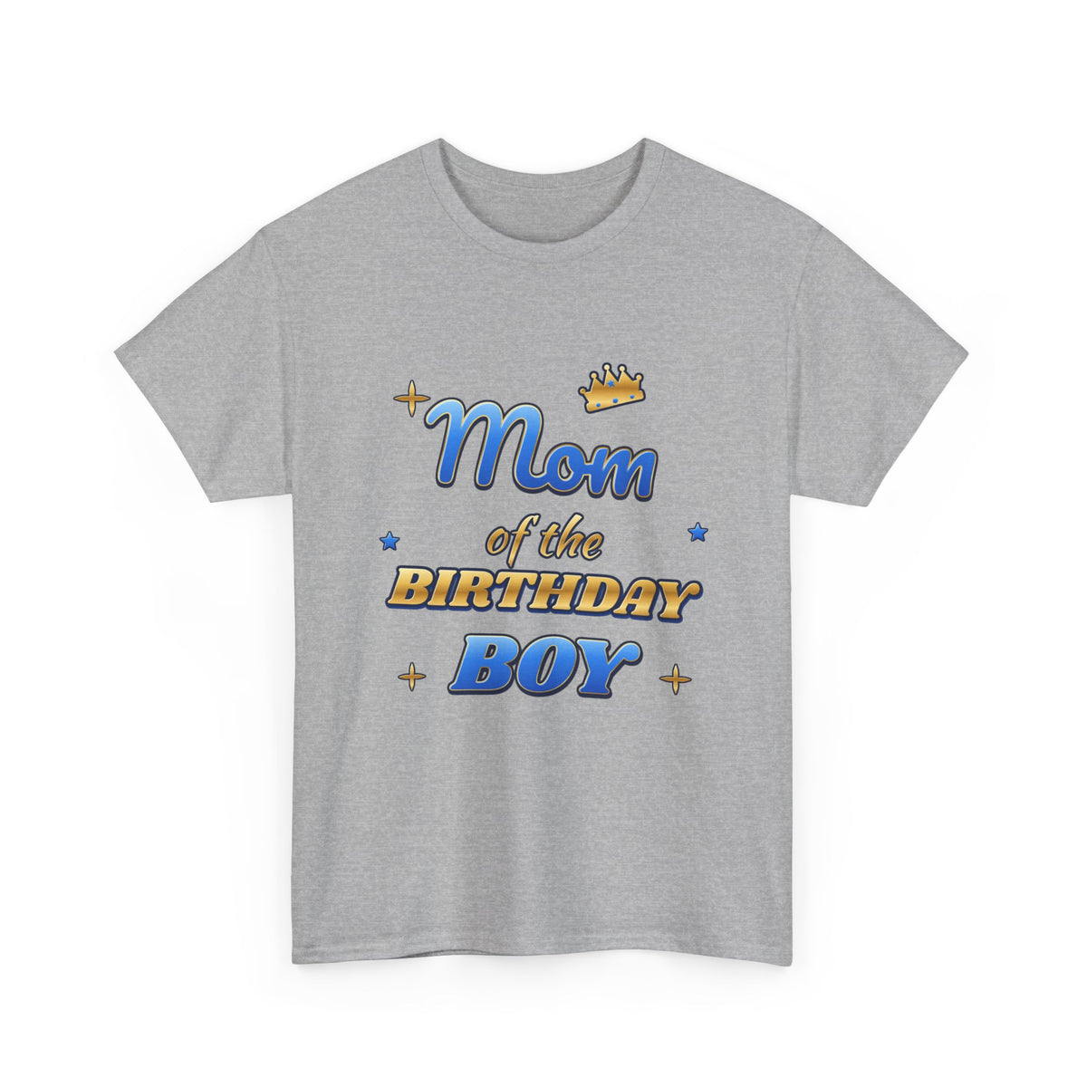 Mom of the Birthday Boy Blue & Gold birthday shirt – Gildan tee by Happywear