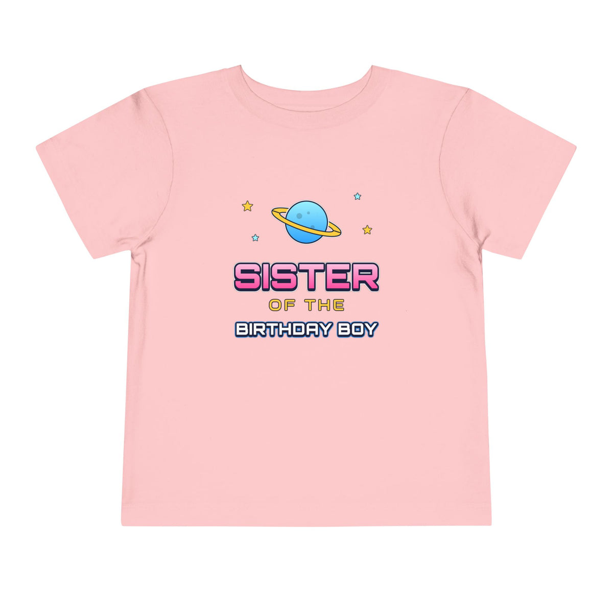 Sister of the Birthday Boy Space birthday shirt – toddler Gildan tee by Happywear