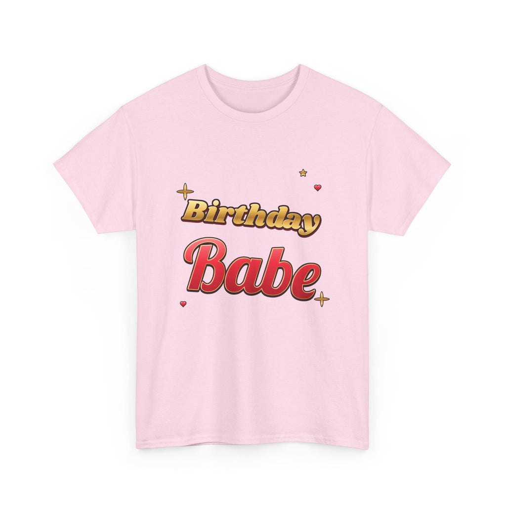 Birthday Babe Red & Gold birthday shirt – Gildan tee by Happywear