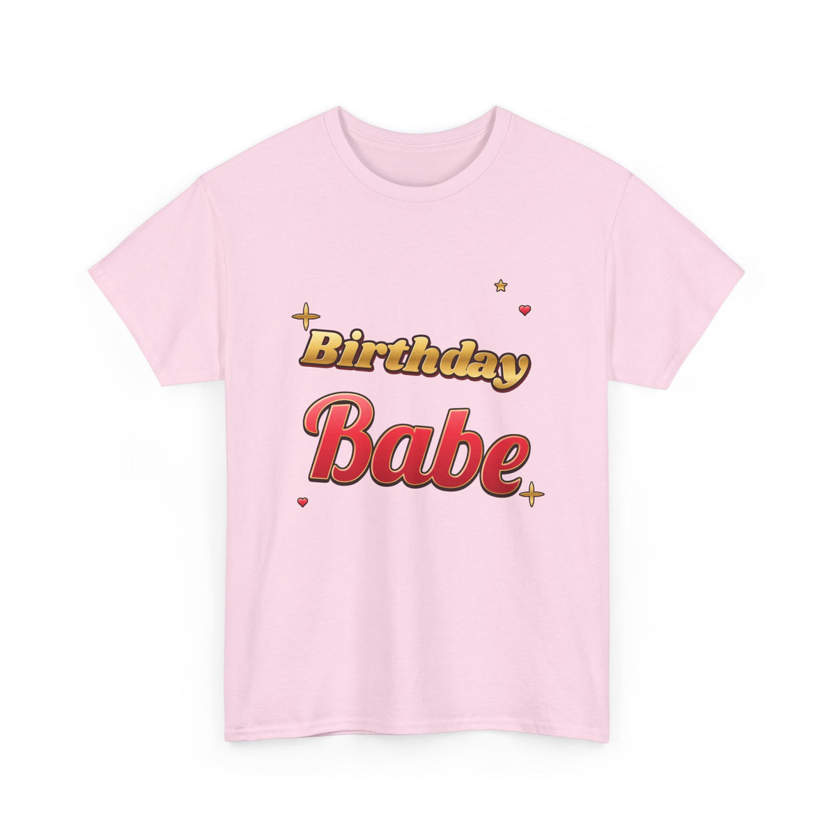 Birthday Babe Red & Gold birthday shirt – Gildan tee by Happywear