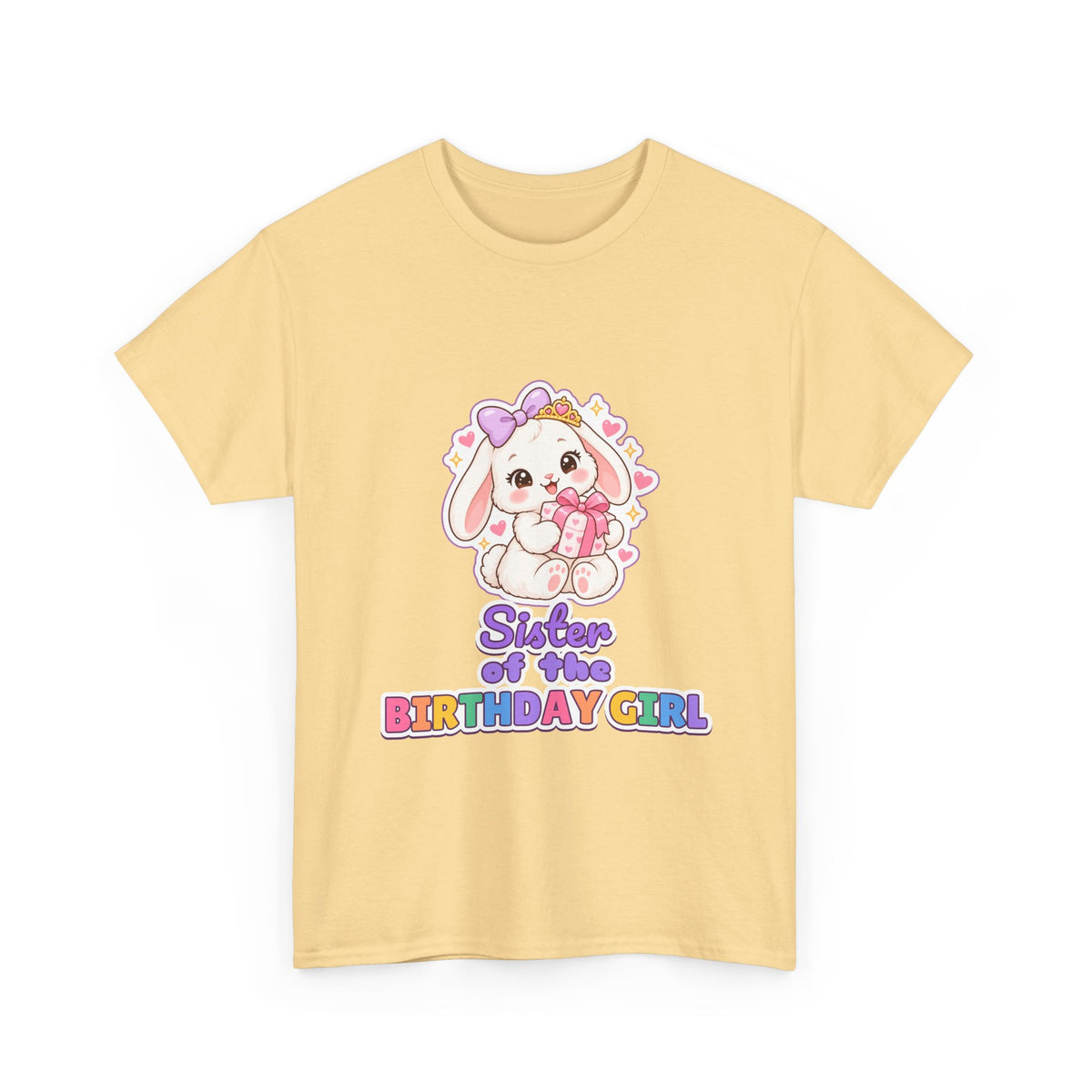 Sister of the Birthday Girl Bunny birthday shirt – Gildan tee by Happywear