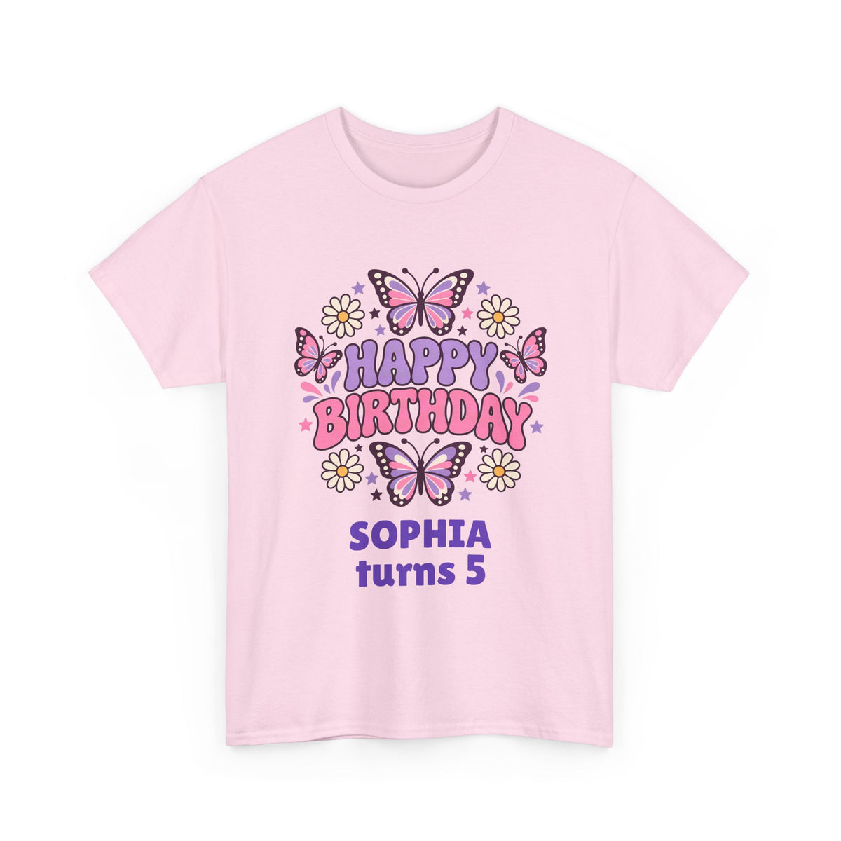 Personalized Butterfly Birthday Shirt – Add Name & Age